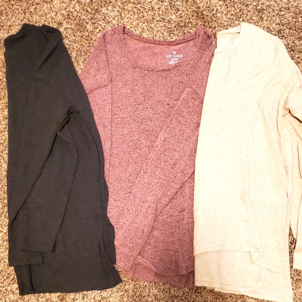 Soft & Sexy plush sweaters - Lot Of 3 - Med